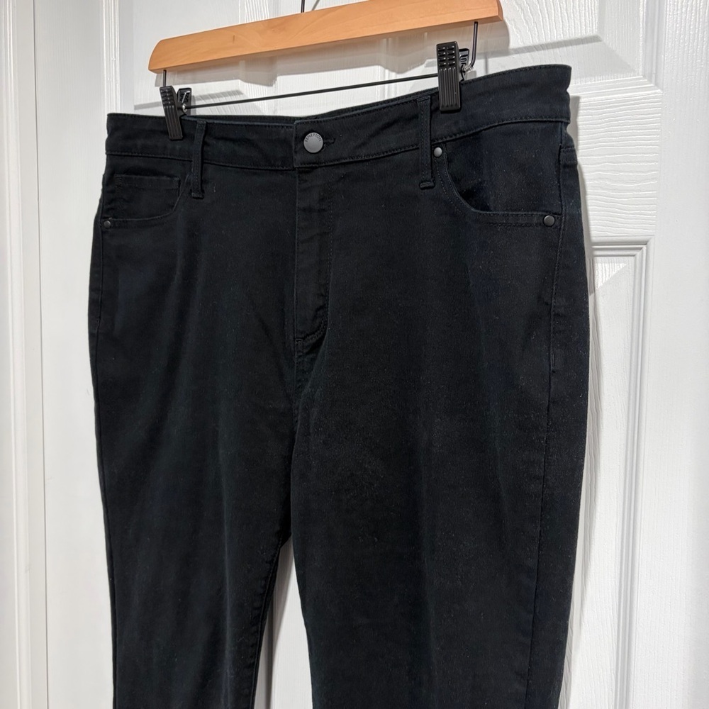 United Colors of Benetton Black Denim Jeans 5-Pocket Stretch Skinny High Rise - Picture 2 of 10